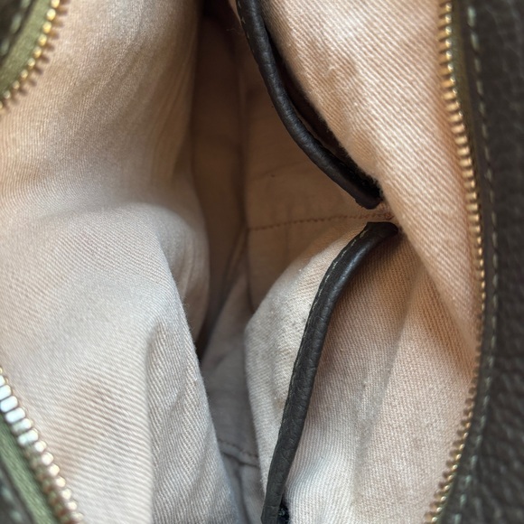 Parker Clay Rahel Leather Handbag Olive Milled | SOLD OUT ONLINE - Picture 6 of 7